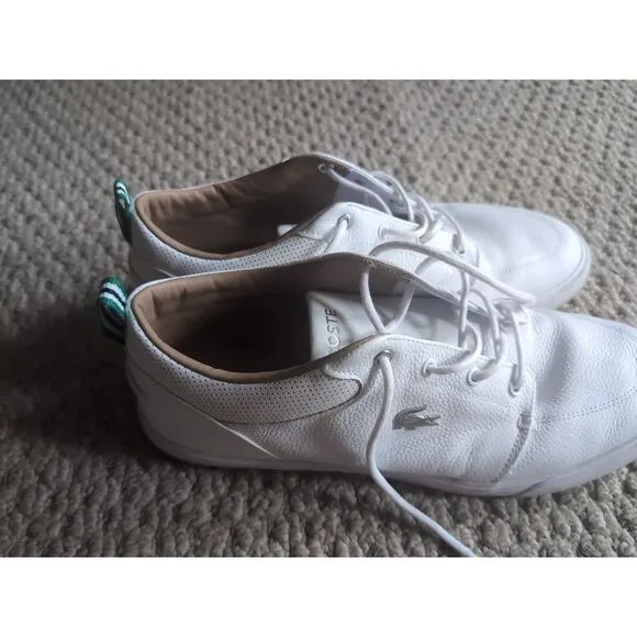 Lacoste Mens White Bayliss 119 1 U Athletic Casual Dress Shoes‎ US 11 M