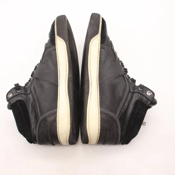 Lanvin Men's Size UK 10 Black Suede Leather Zip Mid Sneakers Shoes