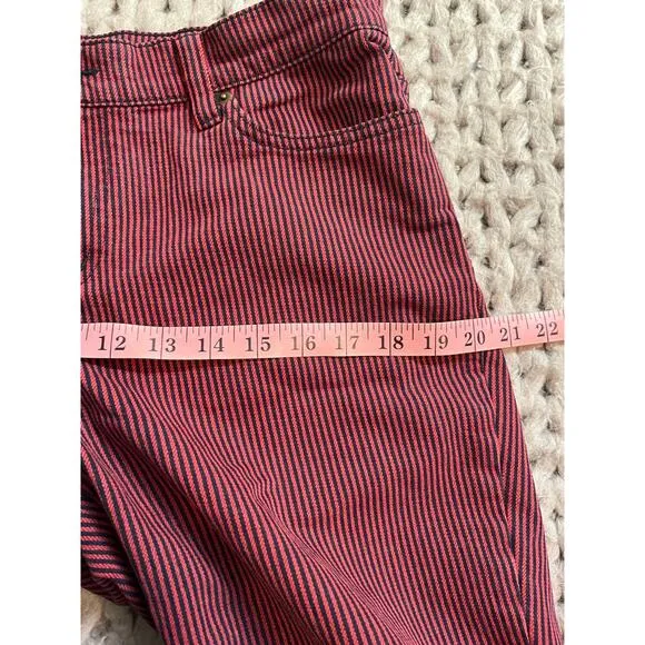 Lauren Ralph Lauren red and black striped jeans size 10
