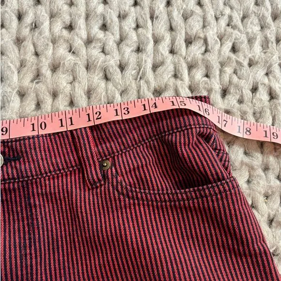 Lauren Ralph Lauren red and black striped jeans size 10