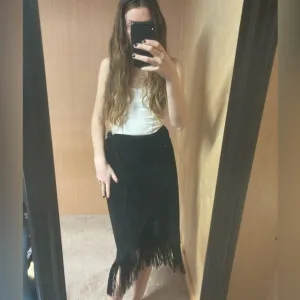 Leather Fringe Skirt
