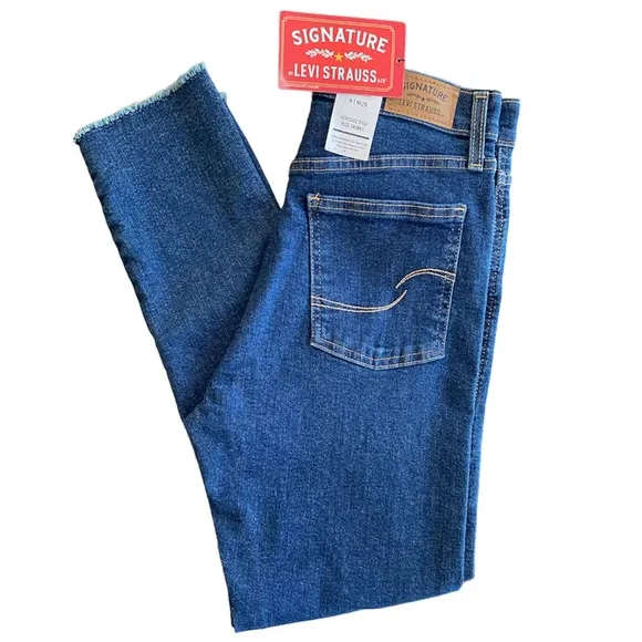 Levi’s Sexy Fit Skinny Stretch Jeans Distressed Ripped Knee Signature High Rise