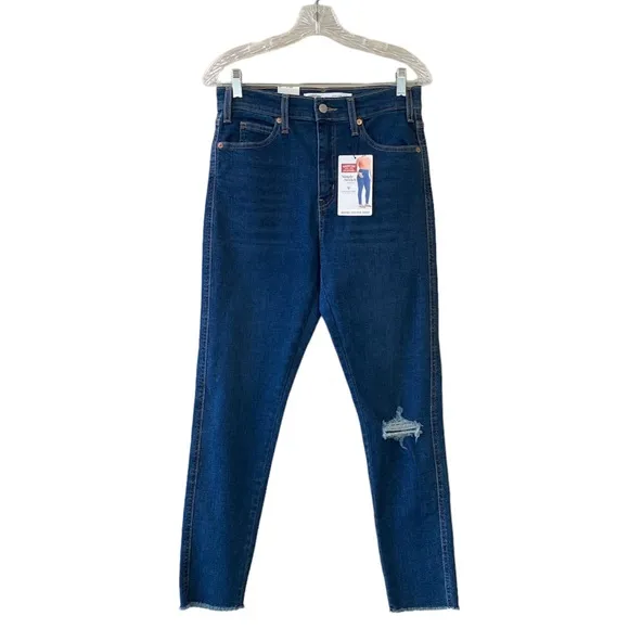 Levi’s Sexy Fit Skinny Stretch Jeans Distressed Ripped Knee Signature High Rise