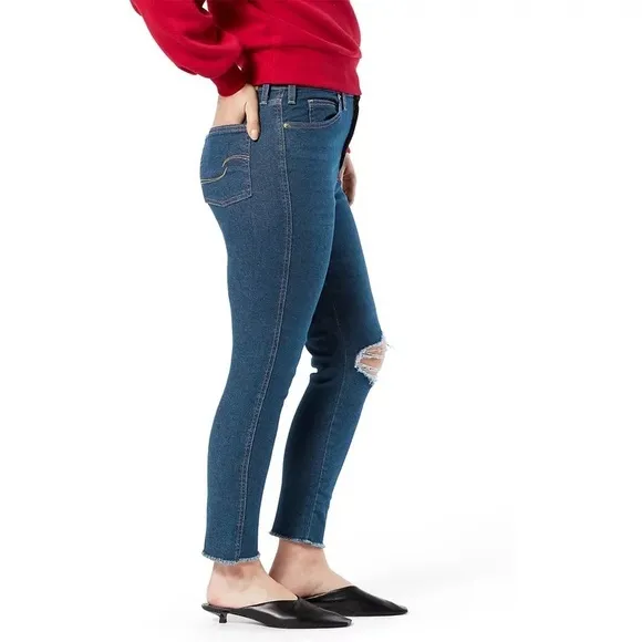 Levi’s Sexy Fit Skinny Stretch Jeans Distressed Ripped Knee Signature High Rise