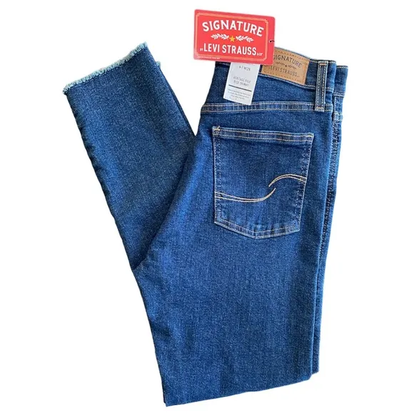 Levi’s Sexy Fit Skinny Stretch Jeans Distressed Ripped Knee Signature High Rise