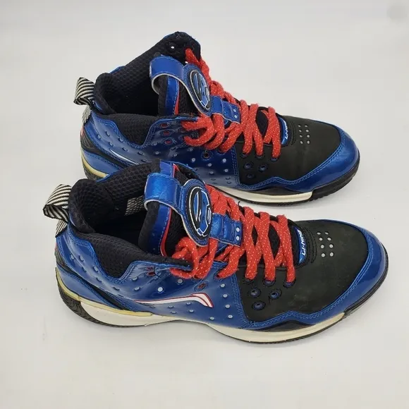 Li Ning Shoes Men 11 Baron Davis Blue And Red Basketball ABAE037-2