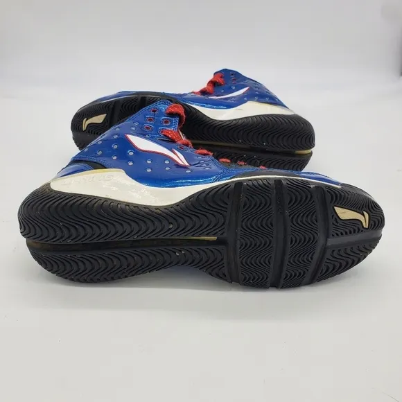 Li Ning Shoes Men 11 Baron Davis Blue And Red Basketball ABAE037-2