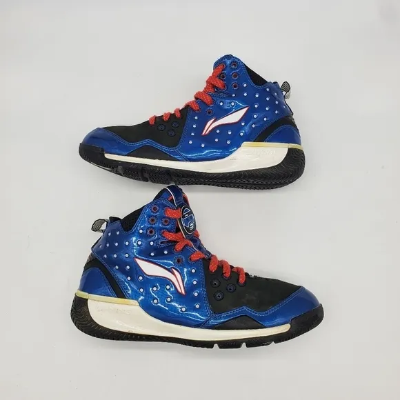 Li Ning Shoes Men 11 Baron Davis Blue And Red Basketball ABAE037-2