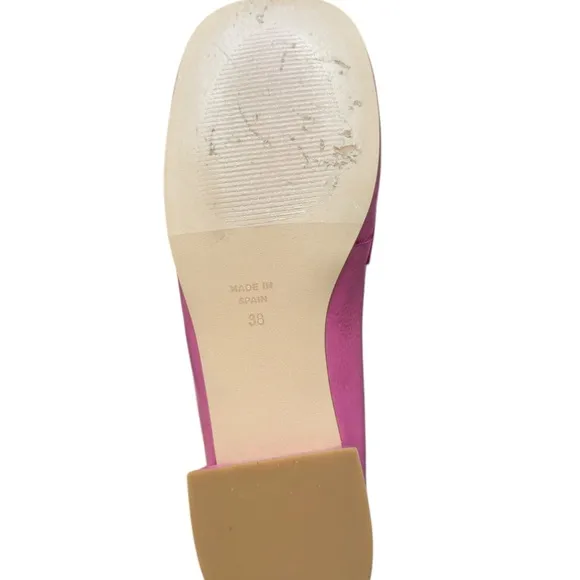 Like New 8 by YOOX Square Toe Pink Women's Loafers Size 38