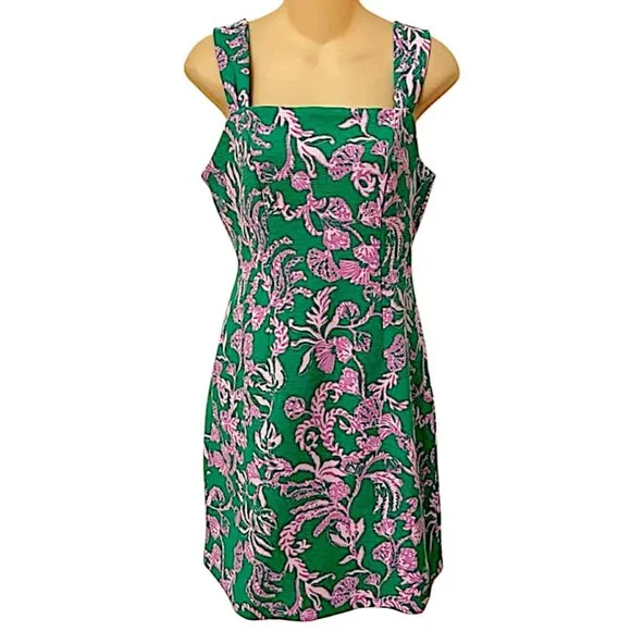 Lilly Pulitzer Montrey Stretch Shift in Brazilian Green NWT - Size 16