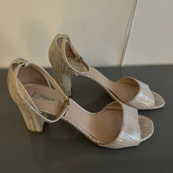 L.K. Bennett Silver Sandals in Size 41