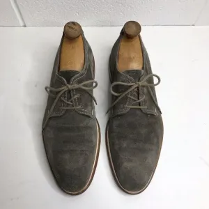 LLOYD Made Germany Mens Taupe Gray Suede Leather Lace Tie Dress Shoes US 8.5