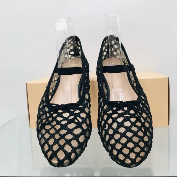 Loeffler Randall Black Crochet Ballet Flat Women’s Size 7 B