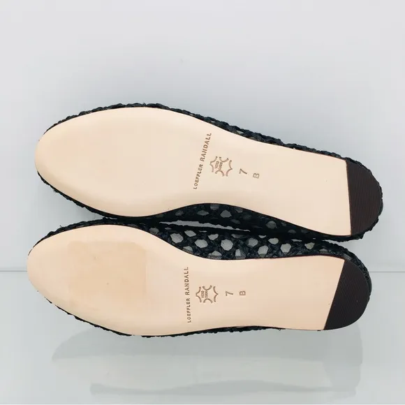 Loeffler Randall Black Crochet Ballet Flat Women’s Size 7 B