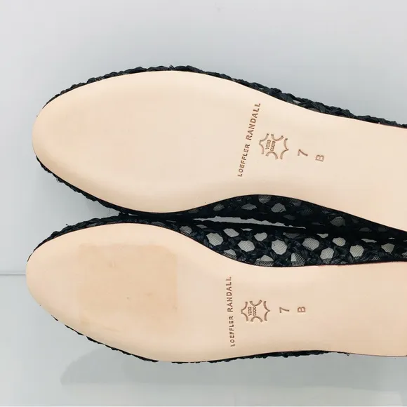 Loeffler Randall Black Crochet Ballet Flat Women’s Size 7 B