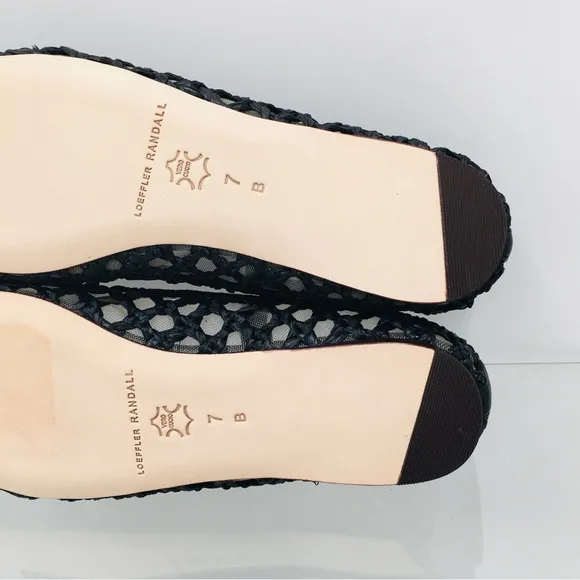Loeffler Randall Black Crochet Ballet Flat Women’s Size 7 B