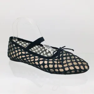 Loeffler Randall Black Crochet Ballet Flat Women’s Size 7.5 B