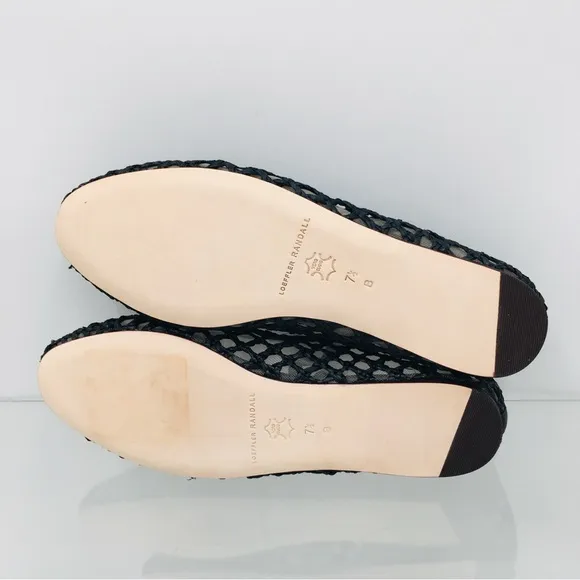 Loeffler Randall Black Crochet Ballet Flat Women’s Size 7.5 B