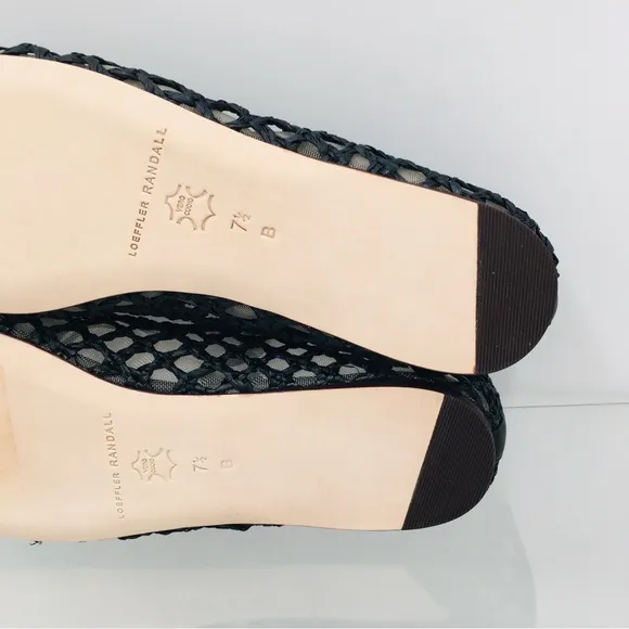 Loeffler Randall Black Crochet Ballet Flat Women’s Size 7.5 B