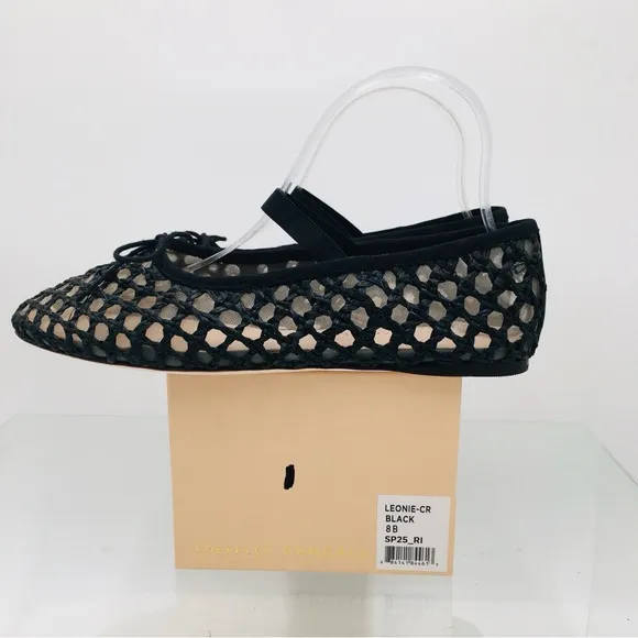 Loeffler Randall Black Crochet Ballet Flat Women’s Size 8 B