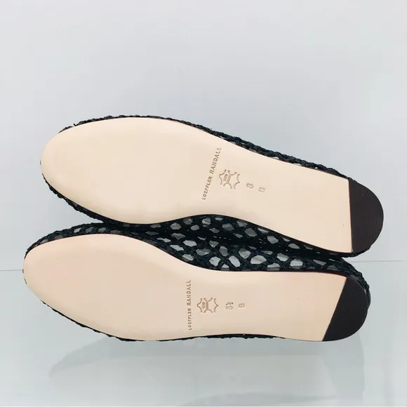 Loeffler Randall Black Crochet Ballet Flat Women’s Size 8 B