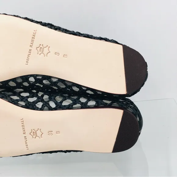 Loeffler Randall Black Crochet Ballet Flat Women’s Size 8 B