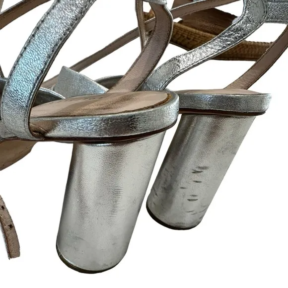 Loeffler Randall Women's Tatiana Metallic Leather Sandals