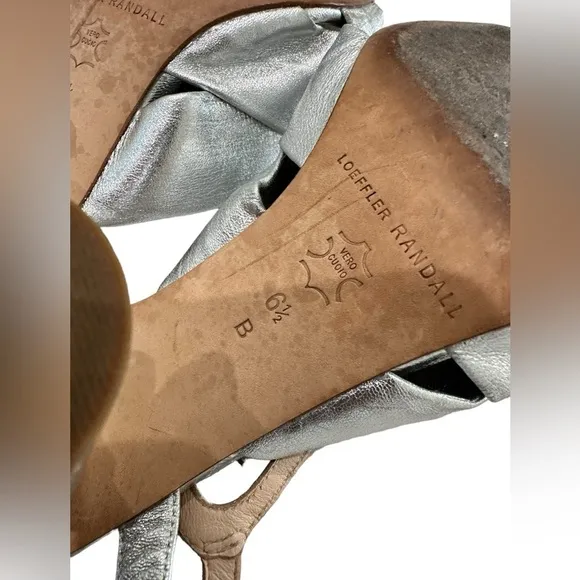 Loeffler Randall Women's Tatiana Metallic Leather Sandals