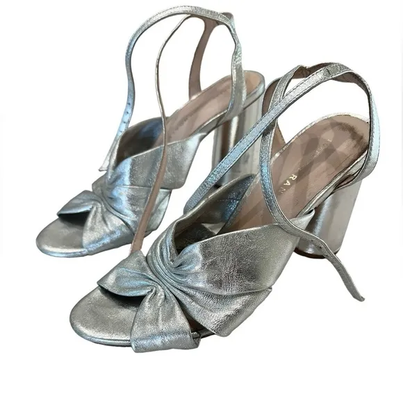 Loeffler Randall Women's Tatiana Metallic Leather Sandals