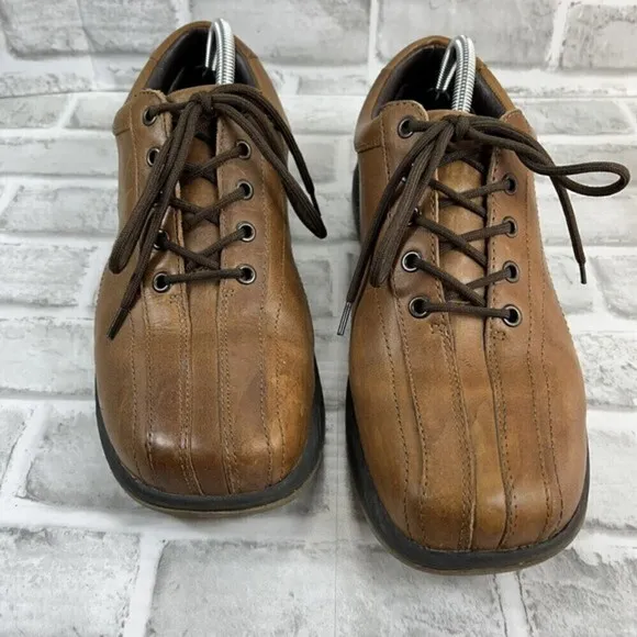 London Underground Adler Men’s 10.5 Brown Leather Lace Up Oxford Shoes Vintage