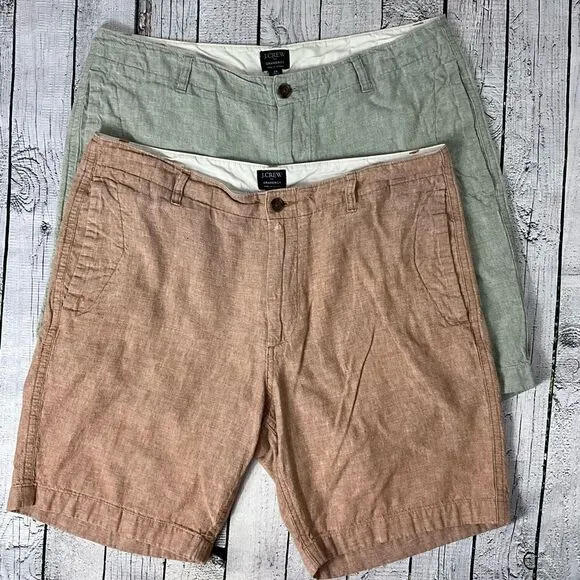 Lot of 2 J. CREW Gramercy Linen Blend Shorts