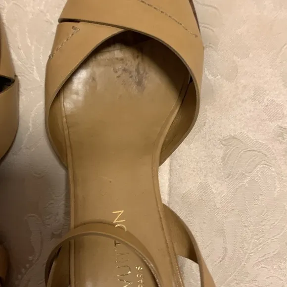 Louis Vuitton Wedge Sandals with Leather Straps and Adjustable Ankle Closure
