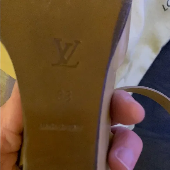 Louis Vuitton Wedge Sandals with Leather Straps and Adjustable Ankle Closure