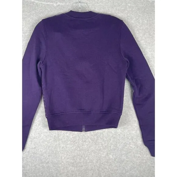 Love Moschino quilted jacket, women's size Medium, purple‎ with silver hardware