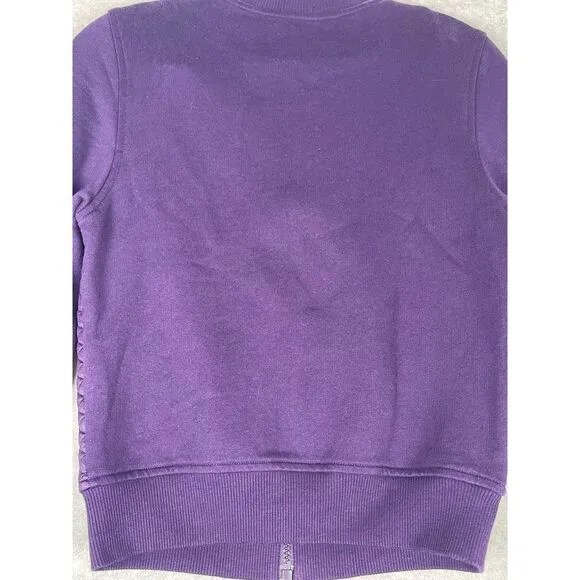Love Moschino quilted jacket, women's size Medium, purple‎ with silver hardware