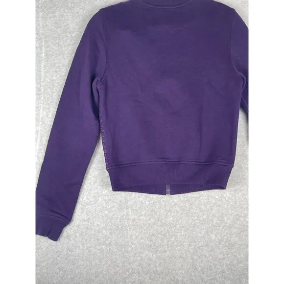 Love Moschino quilted jacket, women's size Medium, purple‎ with silver hardware