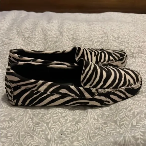 M. Gemi Made in Italy Zebra Print Loafers Size 39