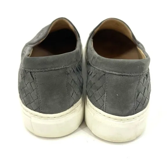 M. Gemi Size 39 US 8.5 Cerchio Woven Leather Sneakers Slip On Shoes Gray