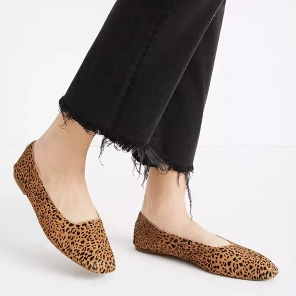 Madewell Corey Square Toe Leopard Flats 7