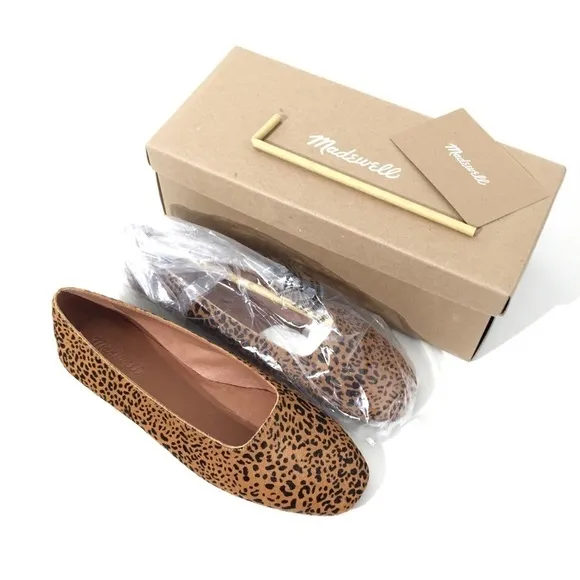 Madewell Corey Square Toe Leopard Flats 7