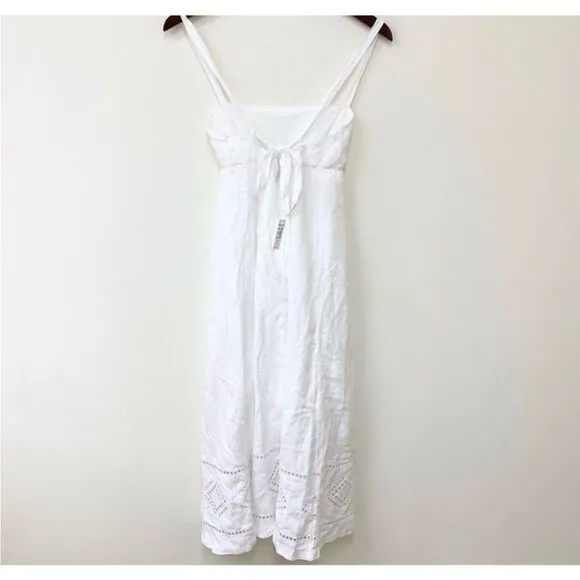 Madewell Embroidered Eyelet Tie-Back CamiMidi Dress Size 14NWT