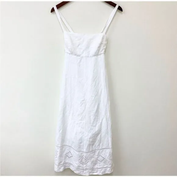 Madewell Embroidered Eyelet Tie-Back CamiMidi Dress Size 14NWT