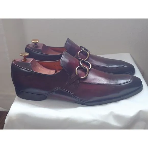 Magnanni Horsebit Dress Shoe Loafers Mens Size 11.5 M Chili Red