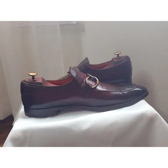 Magnanni Horsebit Dress Shoe Loafers Mens Size 11.5 M Chili Red