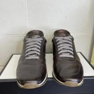 Magnanni Merino 23691 Brown Leather Low Top Casual Sneaker Shoes Men's Size 13 M
