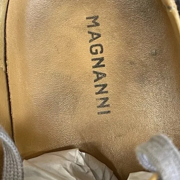 Magnanni Merino 23691 Brown Leather Low Top Casual Sneaker Shoes Men's Size 13 M