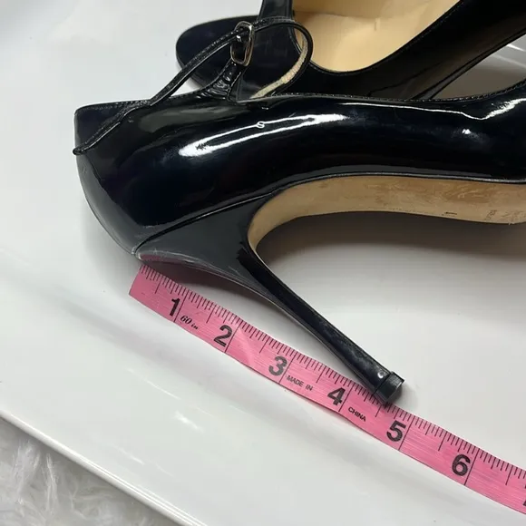 Manolo Blahnik VintageBlack Peep Toe MaryJane Heels