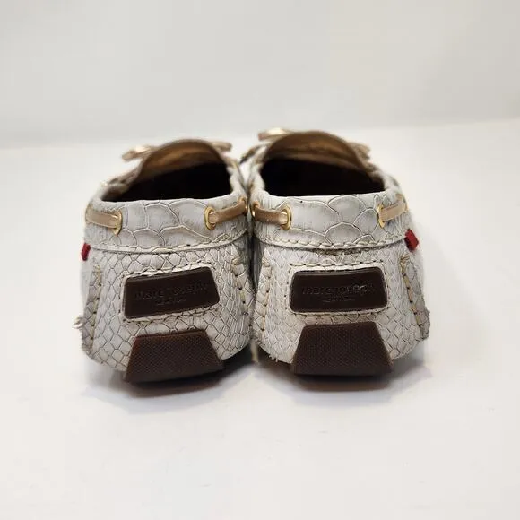 Marc Joseph Cypress Hill Exotic Driving Loafer Mocs Size 7.5 Snake Print Leather