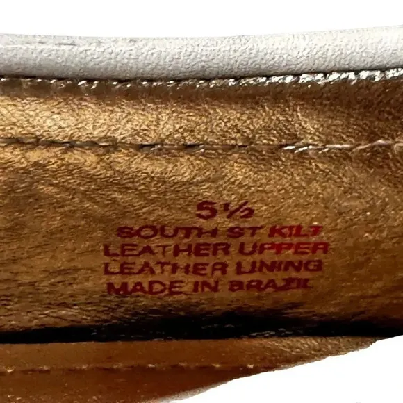 Marc Joseph South St. Kilt Blush Napa Beige Leather Loafers Women’s 5.5 New