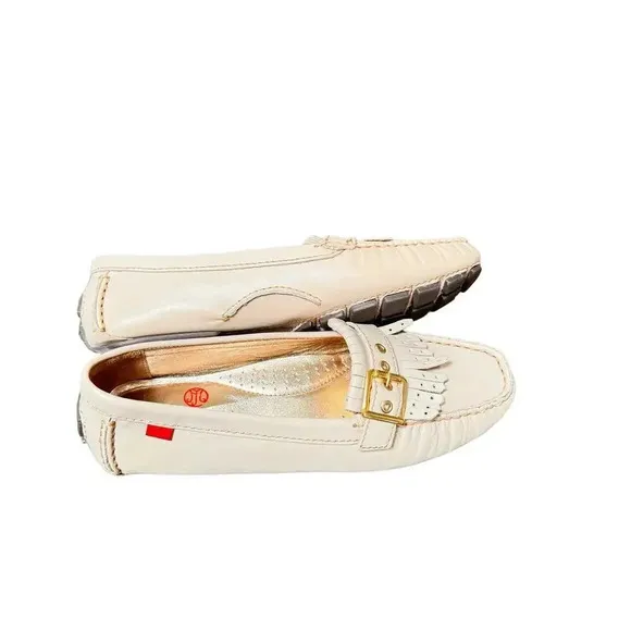 Marc Joseph South St. Kilt Blush Napa Beige Leather Loafers Women’s 5.5 New